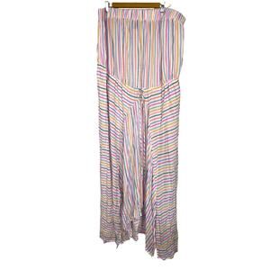 Swimsuits for All, Size 22/24, Pastel Maxi Cover-up, Strapless Rayon Lightweight